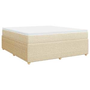 Box spring postel s matrací krémová 180x200 cm textil - obrázek 2
