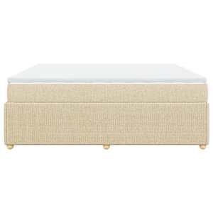 Box spring postel s matrací krémová 180x200 cm textil - obrázek 5