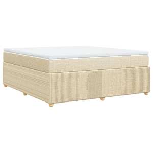 Box spring postel s matrací krémová 180x200 cm textil - obrázek 6