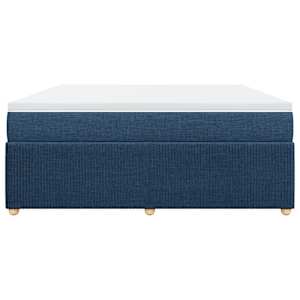 Box spring postel s matrací modrá 180x200 cm textil - obrázek 4