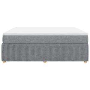 Box spring postel s matrací světle šedá 200 x 200 cm textil - obrázek 5