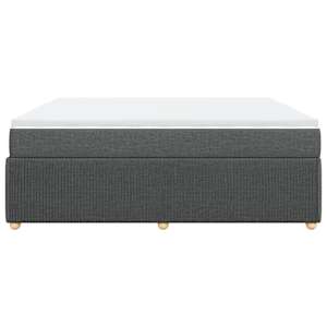 Box spring postel s matrací tmavě šedá 200x200 cm textil - obrázek 5