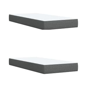 Box spring postel s matrací tmavě šedá 200x200 cm textil - obrázek 8