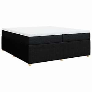 Box spring postel s matrací černá 200x200 cm textil - obrázek 2