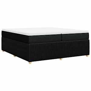 Box spring postel s matrací černá 200x200 cm textil - obrázek 6