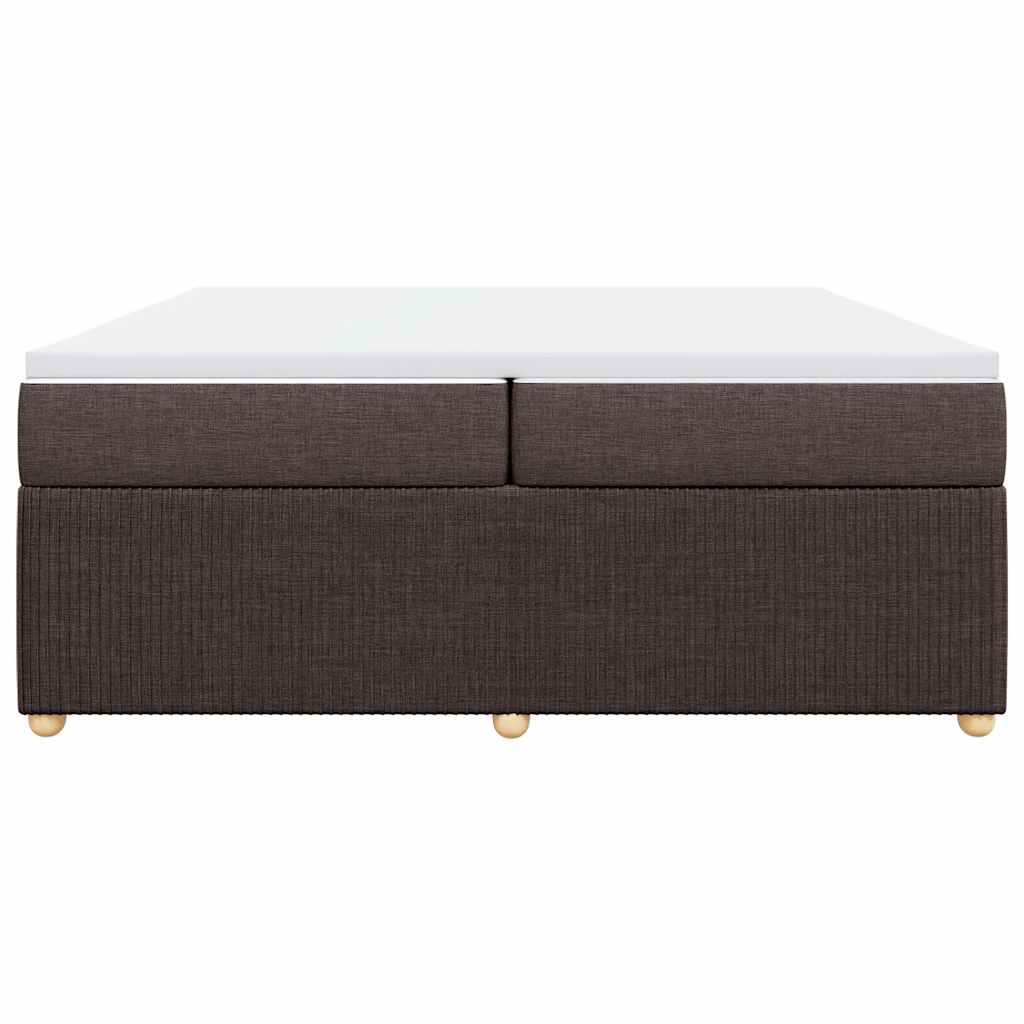 vidaXL Boxspring met matras stof donkerbruin 200x200 cm bruin, foto 4