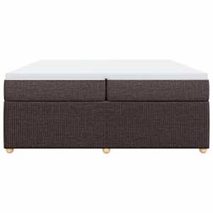 Box spring postel s matrací tmavě hnědá 200x200 cm textil - obrázek 4