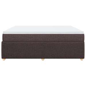 Box spring postel s matrací tmavě hnědá 200x200 cm textil - obrázek 5
