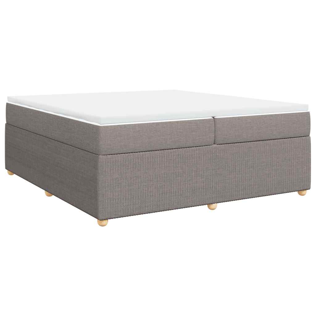 vidaXL Boxspring met matras stof taupe 200x200 cm, foto 3