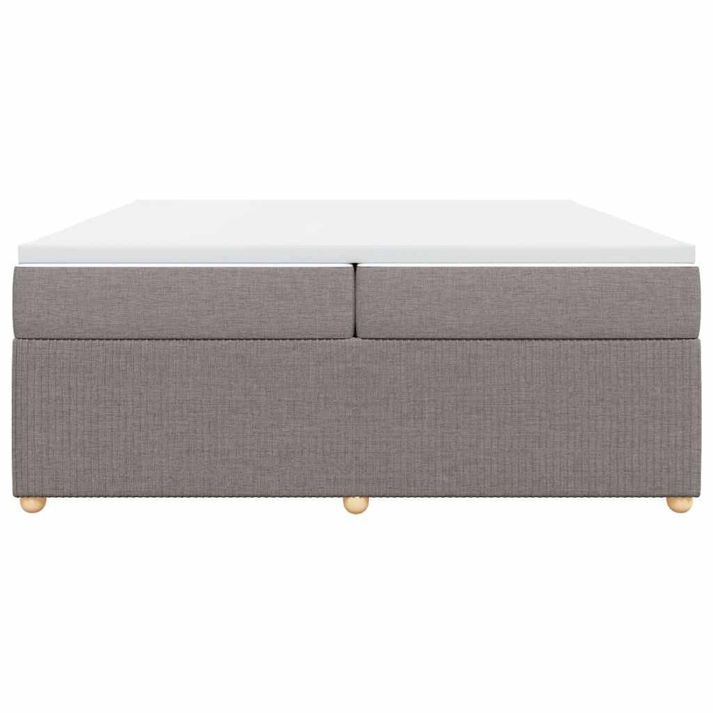 vidaXL Boxspring met matras stof taupe 200x200 cm, foto 4