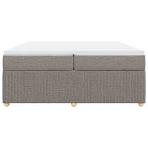 Box spring postel s matrací taupe 200x200 cm textil - obrázek 4