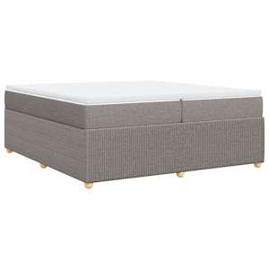 Box spring postel s matrací taupe 200x200 cm textil - obrázek 6
