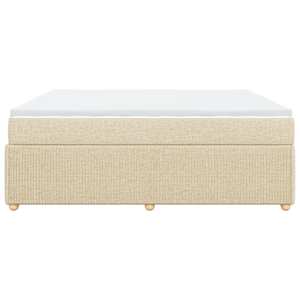 Box spring postel s matrací krémová 200x200 cm textil - obrázek 5