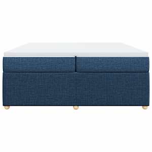 Box spring postel s matrací modrá 200x200 cm textil - obrázek 4