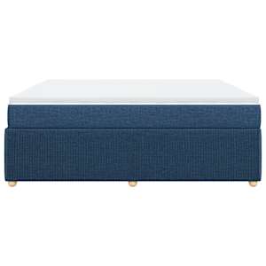 Box spring postel s matrací modrá 200x200 cm textil - obrázek 5
