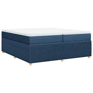 Box spring postel s matrací modrá 200x200 cm textil - obrázek 6