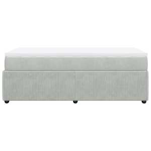 Box spring postel s matrací světle šedá 80 x 200 cm samet - obrázek 8