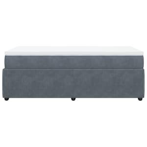 Box spring postel s matrací tmavě šedá 80 x 200 cm samet - obrázek 8