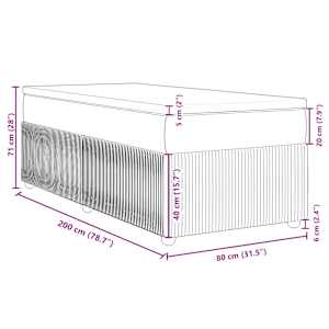 Box spring postel s matrací tmavě zelená 80 x 200 cm samet - obrázek 12