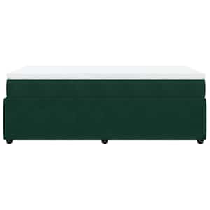 Box spring postel s matrací tmavě zelená 80 x 200 cm samet - obrázek 8