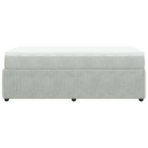 Box spring postel s matrací světle šedá 90x190 cm samet - obrázek 8