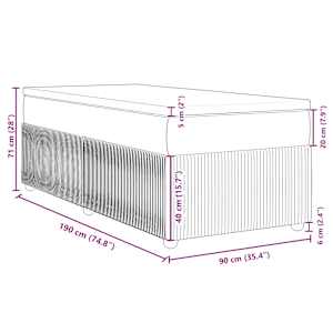 Box spring postel s matrací tmavě šedá 90x190 cm samet - obrázek 12