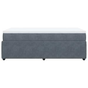 Box spring postel s matrací tmavě šedá 90x190 cm samet - obrázek 8