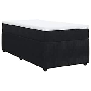 Box spring postel s matrací černá 90x190 cm samet - obrázek 2