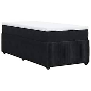 Box spring postel s matrací černá 90x190 cm samet - obrázek 9