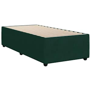 Box spring postel s matrací tmavě zelená 90x190 cm samet - obrázek 5