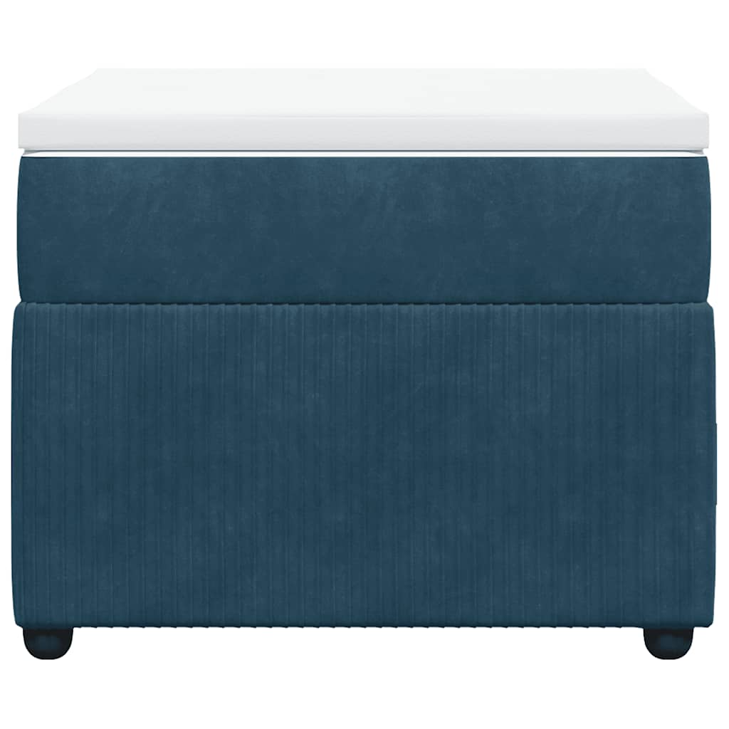 vidaXL Boxspring met matras fluweel donkerblauw 90x190 cm blauw, foto 4