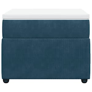 Box spring postel s matrací tmavě modrá 90x190 cm samet - obrázek 4