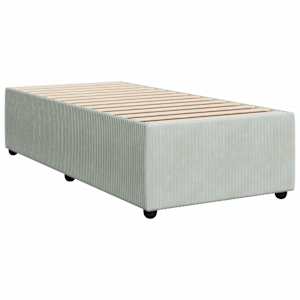 Box spring postel s matrací světle šedá 90x200 cm samet - obrázek 5