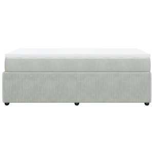 Box spring postel s matrací světle šedá 90x200 cm samet - obrázek 8