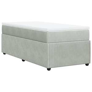 Box spring postel s matrací světle šedá 90x200 cm samet - obrázek 9