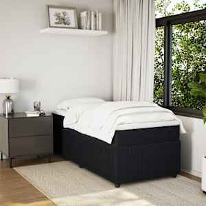 Box spring postel s matrací černá 90x200 cm samet - obrázek 3