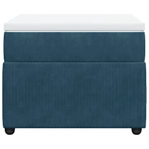 Box spring postel s matrací tmavě modrá 90x200 cm samet - obrázek 4