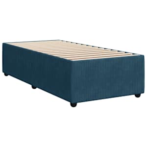 Box spring postel s matrací tmavě modrá 90x200 cm samet - obrázek 5