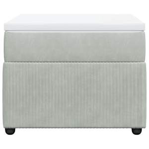 Box spring postel s matrací světle šedá 100x200 cm samet - obrázek 4