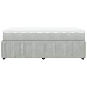 Box spring postel s matrací světle šedá 100x200 cm samet - obrázek 8