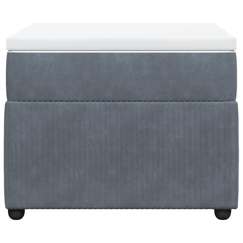 vidaXL Boxspring met matras fluweel donkergrijs 100x200 cm grijs, foto 4