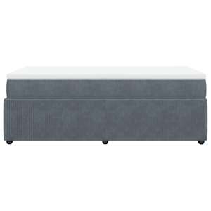 Box spring postel s matrací tmavě šedá 100x200 cm samet - obrázek 8