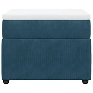 Box spring postel s matrací tmavě modrá 100x200 cm samet - obrázek 4