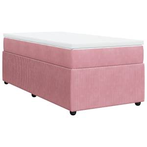 Box spring postel s matrací růžová 100x200 cm samet - obrázek 2