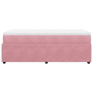 Box spring postel s matrací růžová 100x200 cm samet - obrázek 8