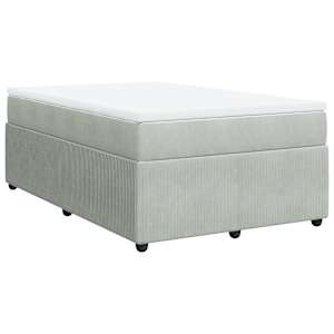 Box spring postel s matrací světle šedá 120x190 cm samet - obrázek 2