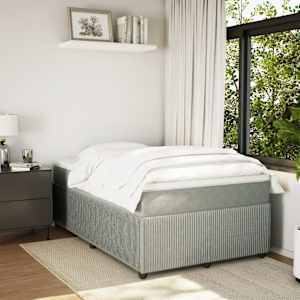 Box spring postel s matrací světle šedá 120x190 cm samet - obrázek 3