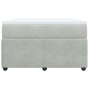 Box spring postel s matrací světle šedá 120x190 cm samet - obrázek 4
