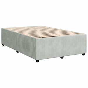 Box spring postel s matrací světle šedá 120x190 cm samet - obrázek 5