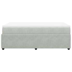 Box spring postel s matrací světle šedá 120x190 cm samet - obrázek 8